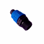 Conector con macho para cinta de riego por goteo